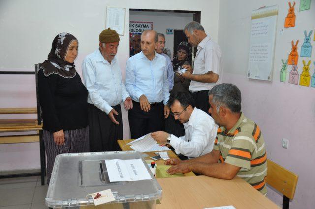 Suvarlı beldesinde seçmen sandık başında