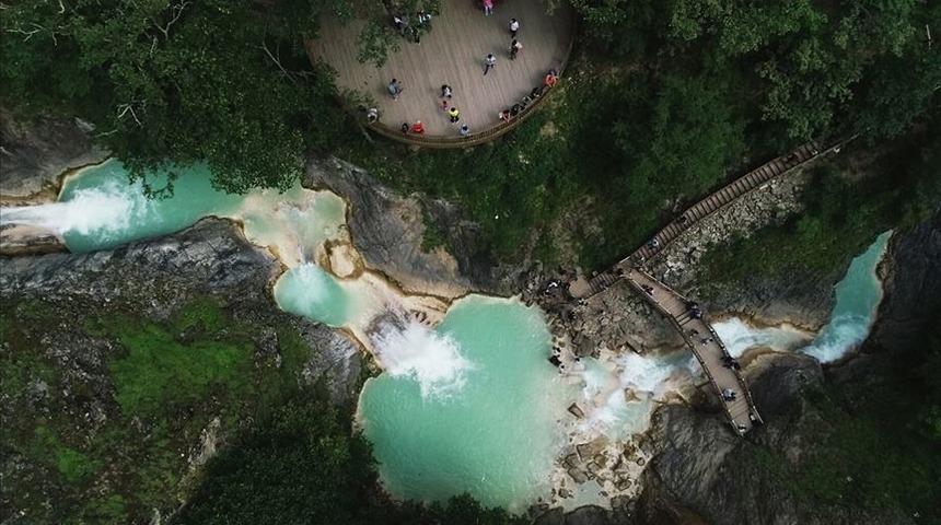 Giresun'da doğa harikası! Akın ediyorlar