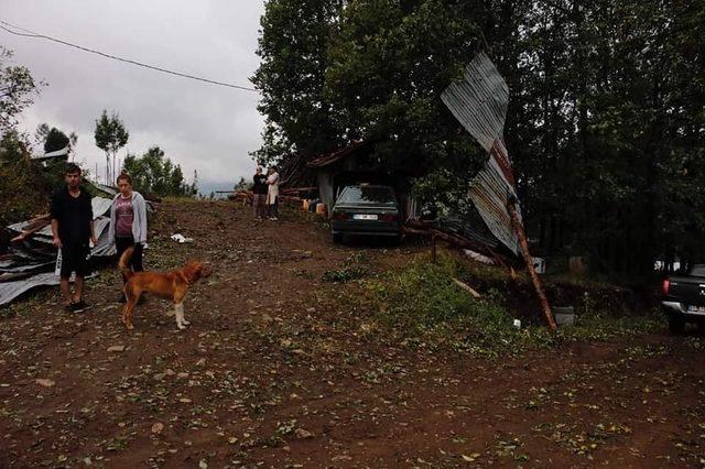 Ordu’da şiddetli fırtına ve yağış maddi hasara yol açtı