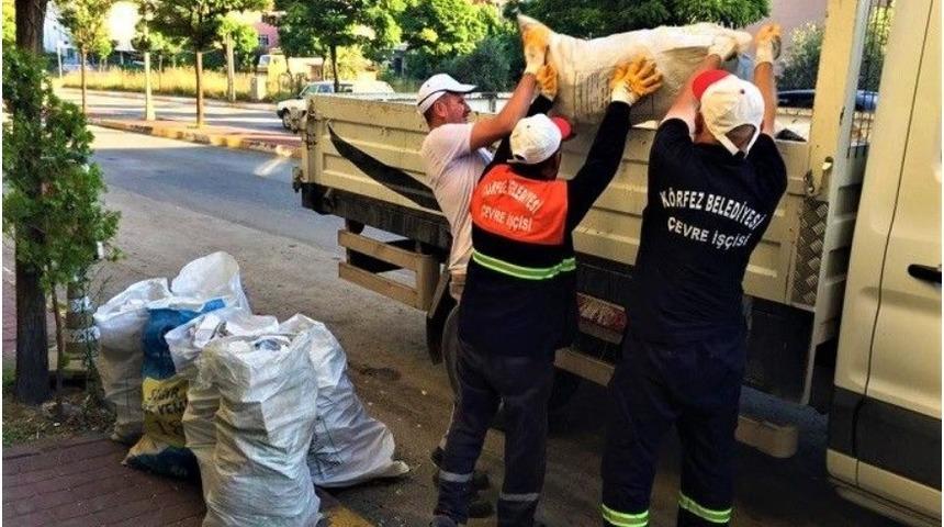 K&ouml;rfez&rsquo;de tonlarca atık madde geri d&ouml;n&uuml;ş&uuml;me kazandırıldı