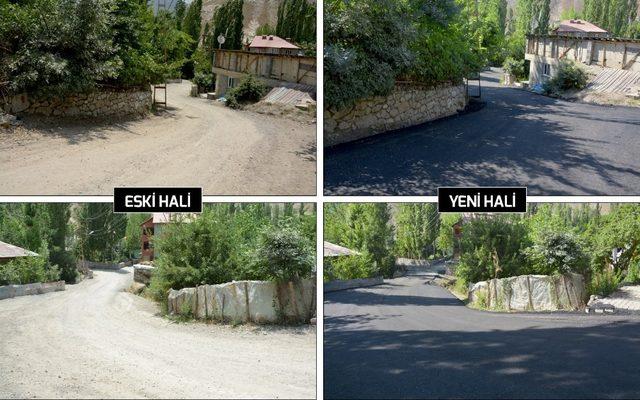 Hakkari Belediyesinden yol asfaltlama çalışması