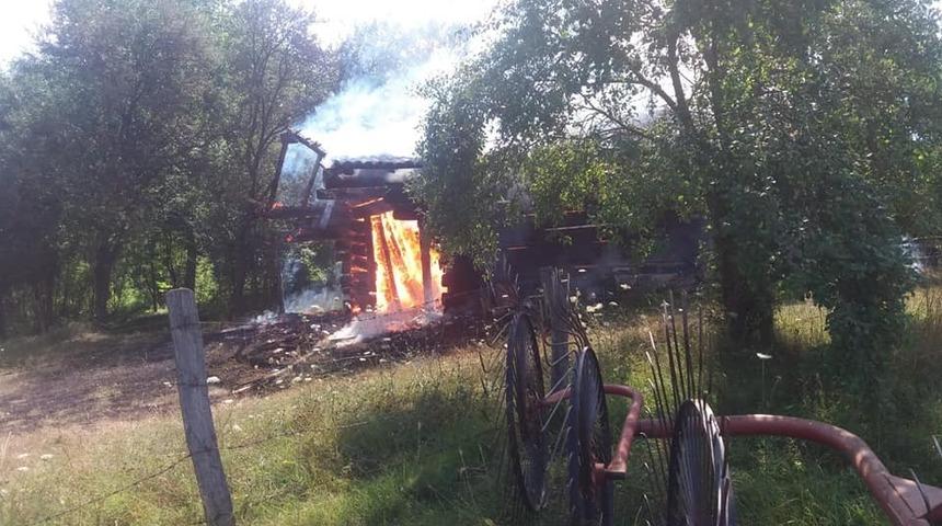 Daday&rsquo;da samanlık yangını korkuttu