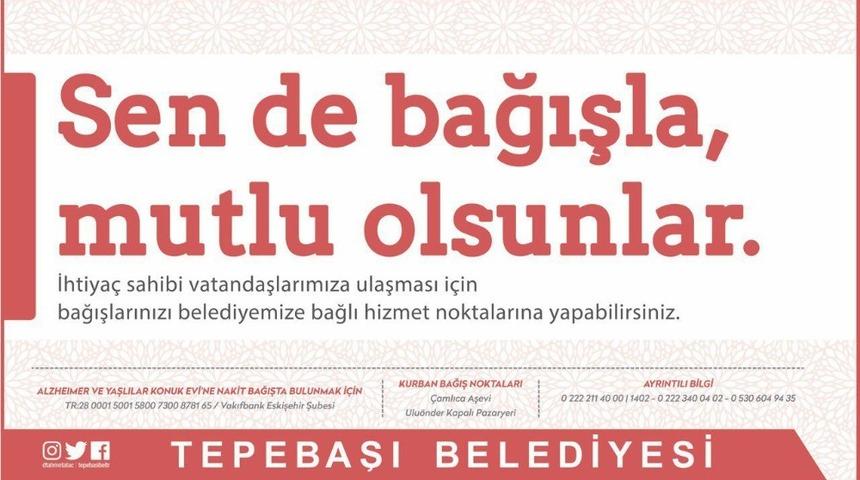Tepebaşı Belediyesi kurban bağışlarını kabul edecek