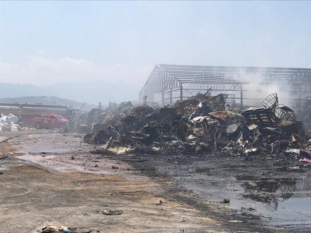 Denizli’deki atıktan türetilmiş yakıt tesisindeki yangında zarar 500 bin TL