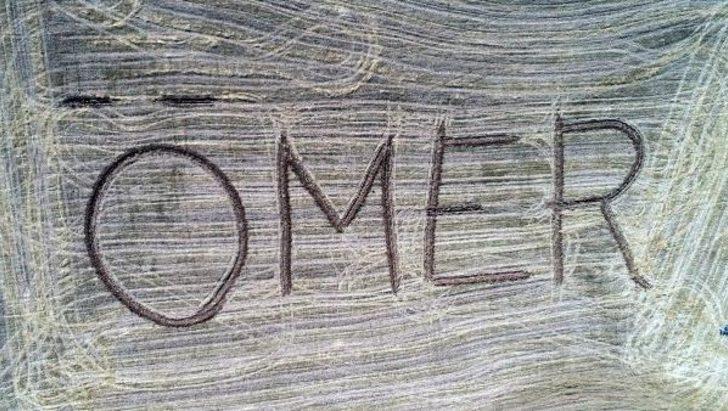 Gören şaşıp kalıyor! Her yıl tarlaya traktörle 'Ömer' yazıyor G4