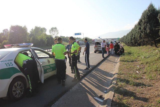 Kaza yapan otomobil 30 metre şarampole yuvarlandı: 1 yaralı