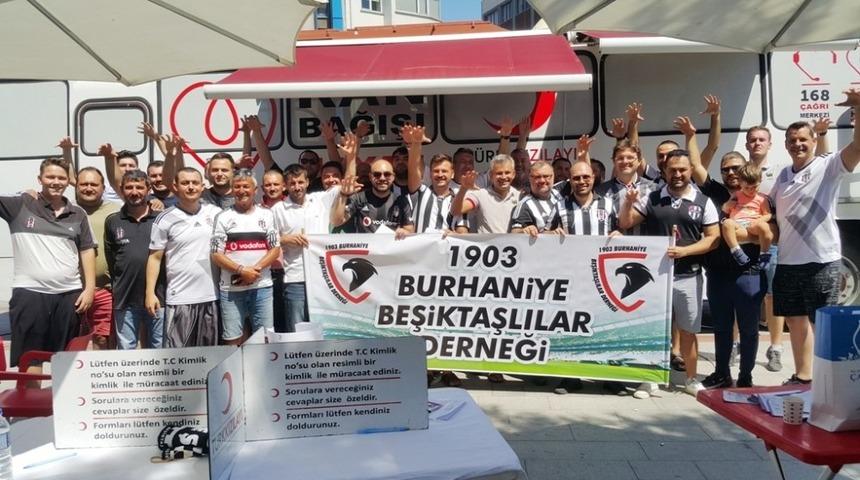 Burhaniye&rsquo;de Beşiktaşlılar kan bağışında bulundu