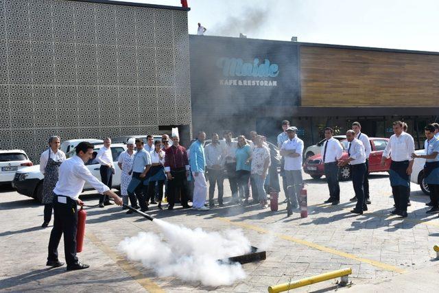 Antikkapı personelime yangınla mücadele eğitimi verildi