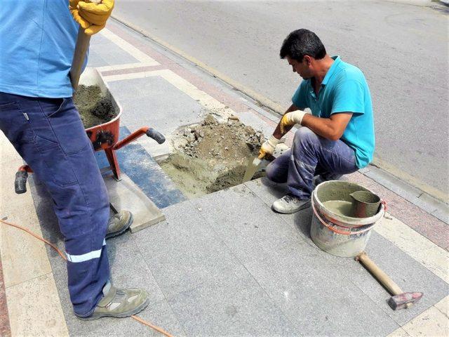 Körfez’de bozulan yollara asfalt atıldı