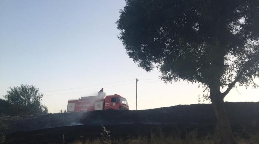 Anız yangını korkuttu