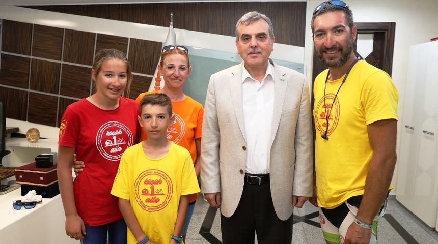 Beyazg&uuml;l  bisiklet tutkunlarını ağırladı