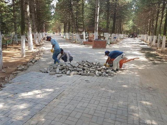 Altıntaş’ta bayram öncesi ilçe mezarlığı bakım ve temizliği