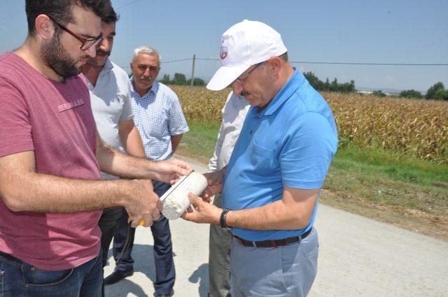 Sumbas’ta beton yol çalışması