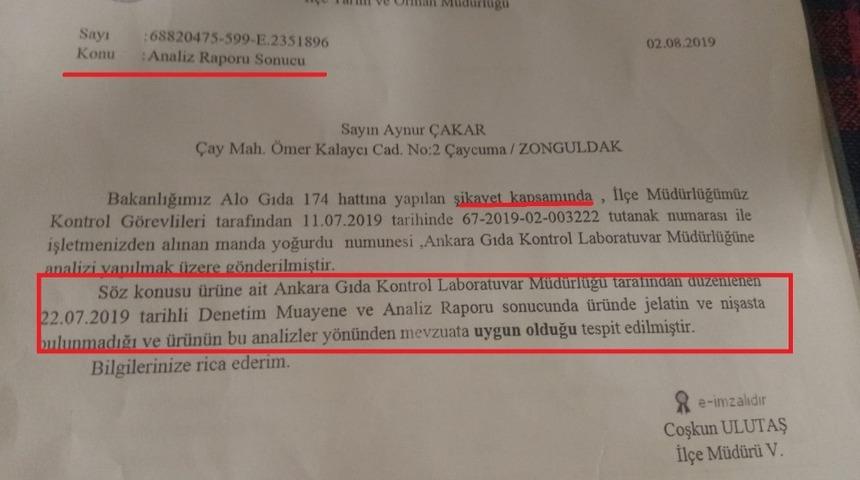 &Ccedil;aycuma manda yoğurdu &uuml;reticisinden a&ccedil;ıklama