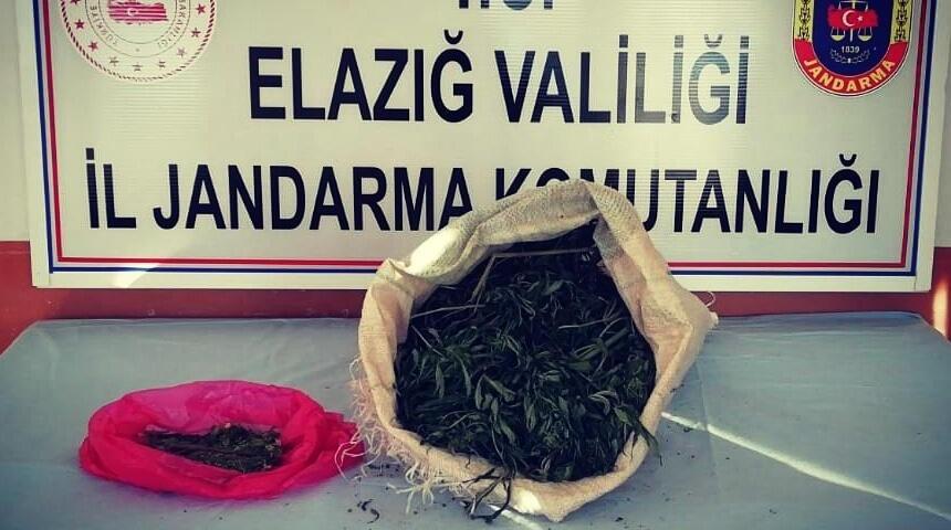 Jandarma ekipleri, uyuşturucu tacirini 2 kilo esrarla  yakaladı