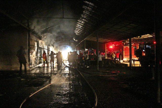 Zonguldak'ta pazar yerinde yangın