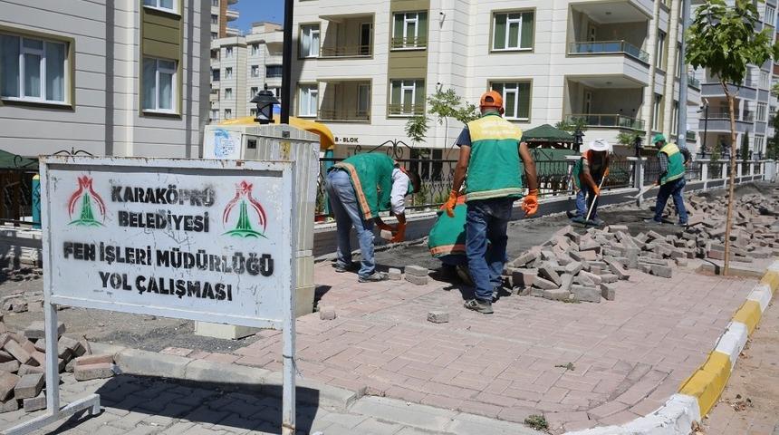 Karak&ouml;pr&uuml;&rsquo;de yol &ccedil;alışmaları devam ediyor