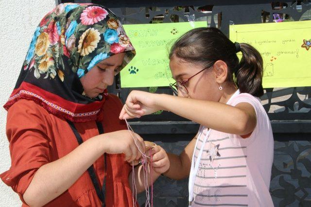 Sokak hayvanları çocukları harekete geçirdi