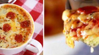 Sadece 2 dakikada fincanda pizza nasıl yapılır?