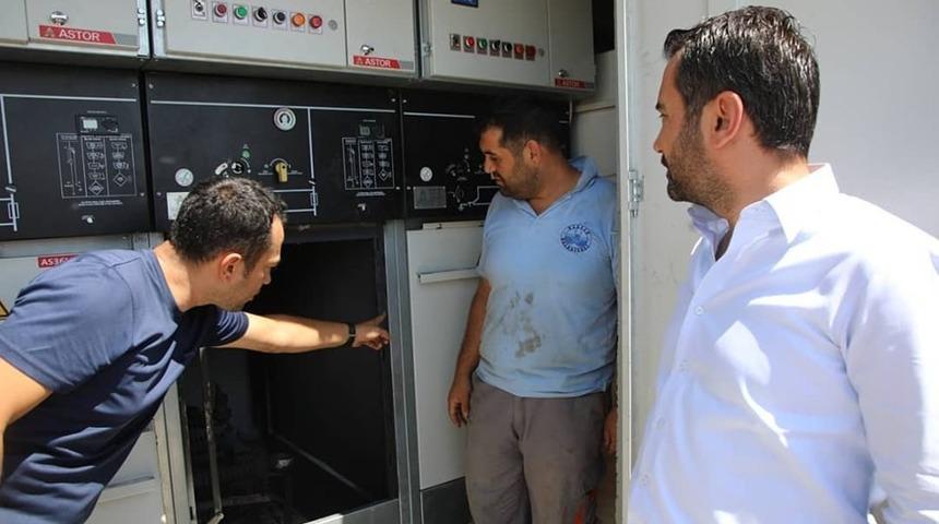 Başkan Şerifoğulları, su kesintisine neden olan enerji hattını inceledi