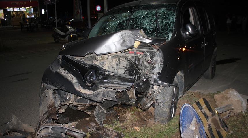 Kaza yapan alkollü sürücü, bahçede baygın bulundu