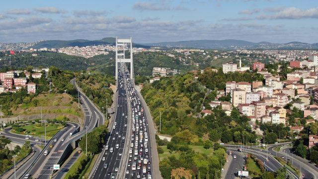 İstanbul'da bayram tatili trafiği yoğunluğu