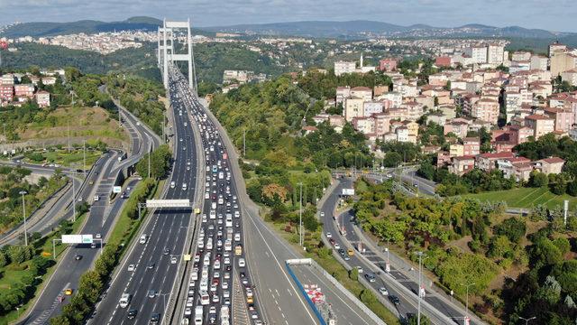 İstanbul'da bayram tatili trafiği yoğunluğu