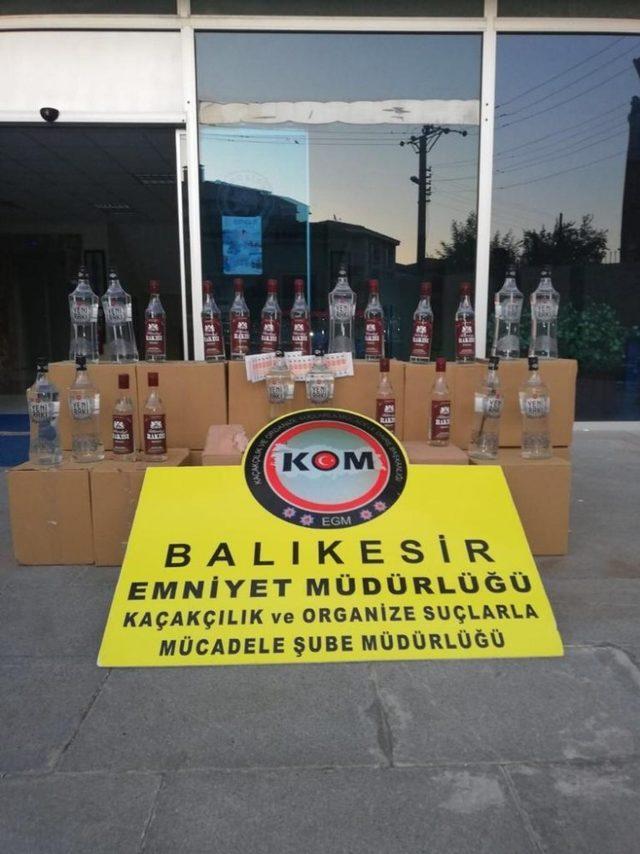 Balıkesir’de sahte içki operasyonu