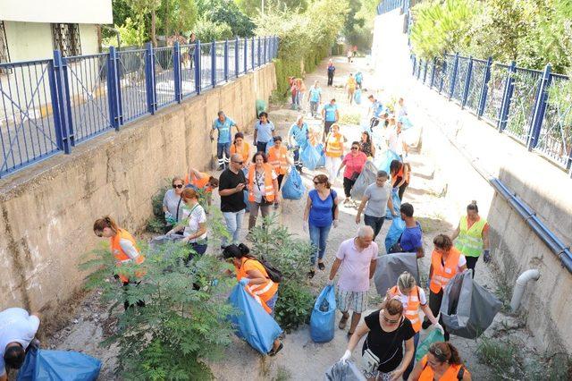 Dere tepe çoluk çocuk temizlik