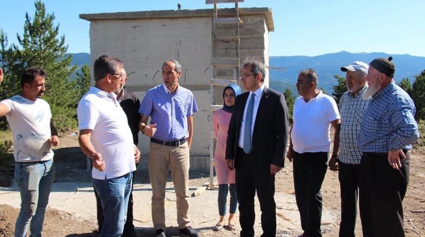 Kaymakam Deniz Pişkin, su deposu çalışmalarını inceledi