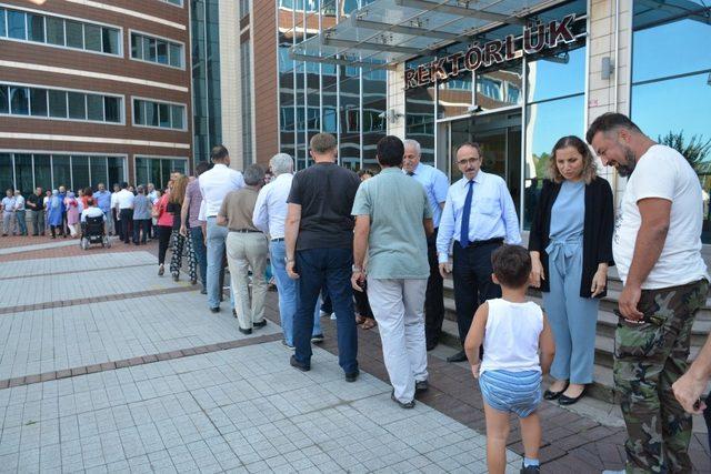 Düzce Üniversitesi personeli bayramlaştı