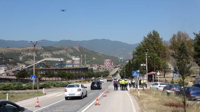 Drone tespit etti, sürücüler 'Yaşam Tüneli' nde bilgilendirildi