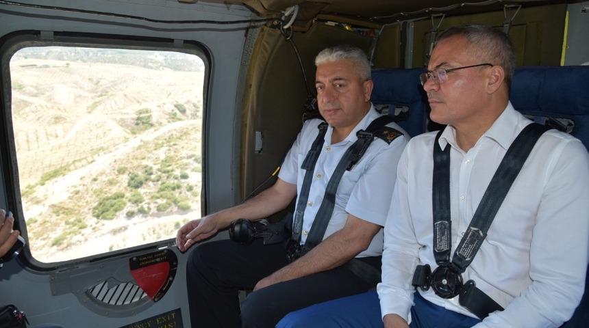 Manisa&rsquo;da bayram trafiğine havadan denetim