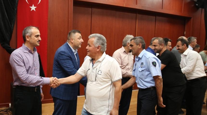 Başkan &Ccedil;ift&ccedil;i, personeli ile bayramlaştı