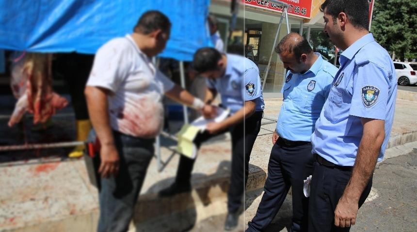 Haliliye&rsquo;de kurban kesim alanlarında sıkı denetimler yapıldı