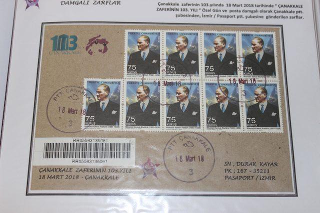 Madalyalı pul koleksiyonu ile gezerek tarihi anlatıyor 2