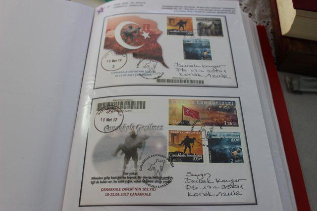 Madalyalı pul koleksiyonu ile gezerek tarihi anlatıyor 3