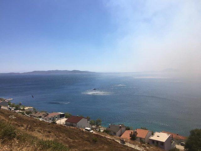 Marmara Adası’nda yangın kontrol altına alınamıyor