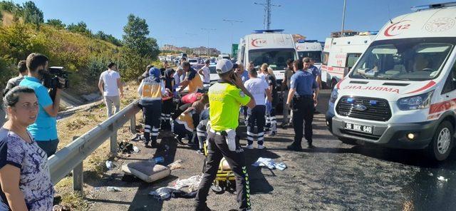 Ankara Çevre Yolu’nda korkutan kaza: 16 yaralı