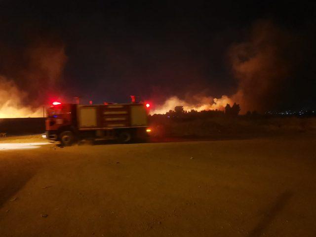 Nusaybin'de eski gümrük kapısında yangın