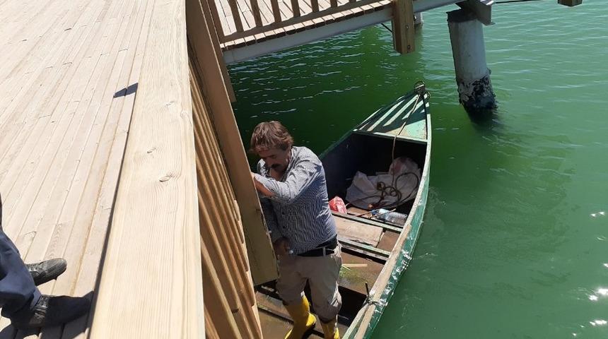 Tahrip edilen iskele onarıldı