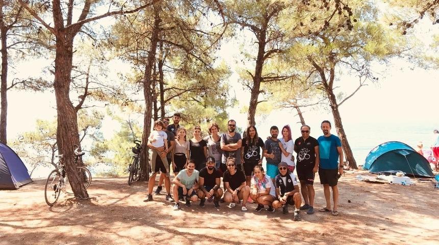 &Ccedil;anakkale Bisiklet Platformu kamplı tur d&uuml;zenledi