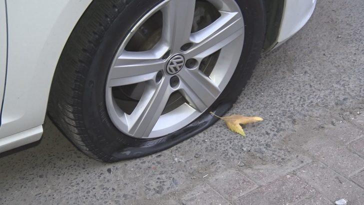 İstanbul'da 10 aracın lastiğini patlatıp kaçtılar G1