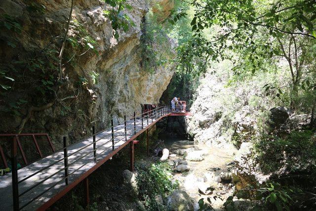 Saklı Şelaleye yürüyüş yolu