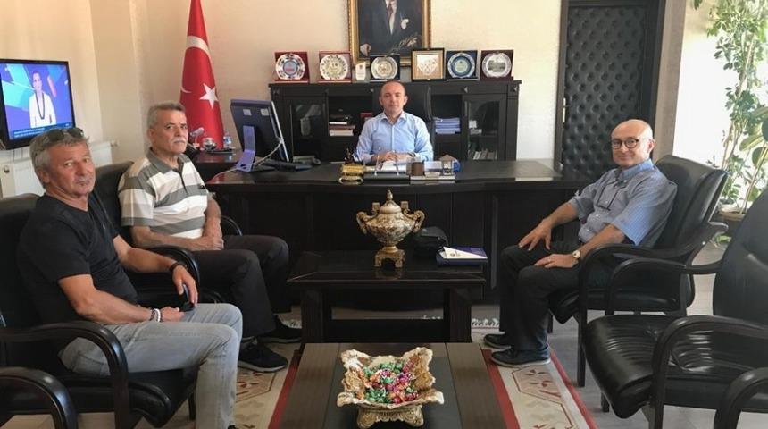 Burhaniye&rsquo;de THK il&ccedil;e y&ouml;netimi Kaymakam &Ouml;ner&rsquo;i ziyaret etti