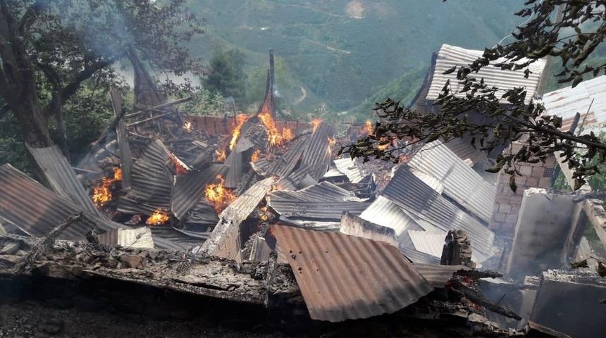 Giresun’un Espiye ilçesinde yangın
