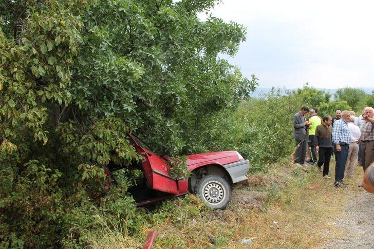 Otomobil bahçeye uçtu G2