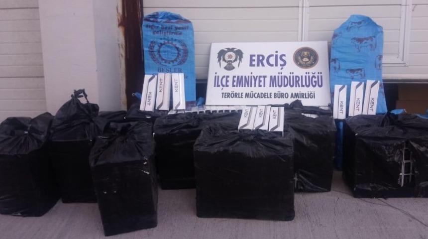 Van’da 7 bin 900 paket kaçak sigara ele geçirildi