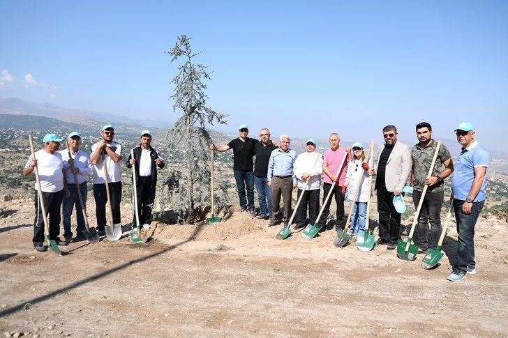 Talas belediye meclis üyeleri Ali Dağı’nda fidan dikti G3