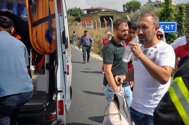 Takla atıp, devrilen otomobildeki karı koca yaralandı